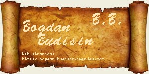 Bogdan Budišin vizit kartica